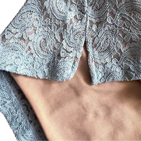 Kathleen Kirkwood Blue & Nude Lace Tank Top NWT Size 3X - Picture 5 of 7
